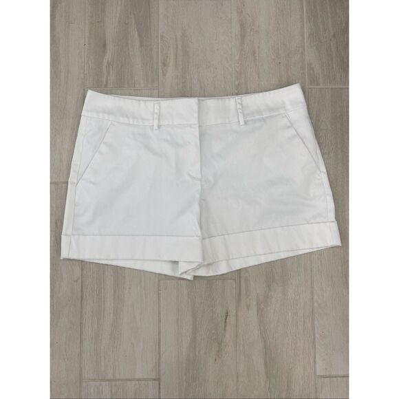 7th Avenue White Trouser Shorts Size 12 - Picture 1 of 6